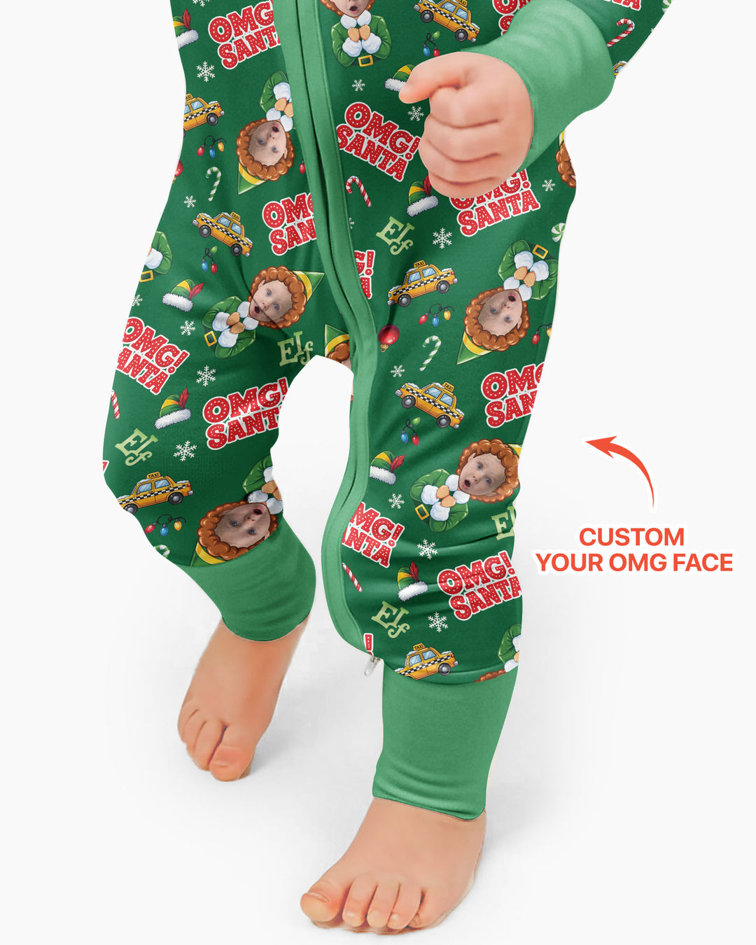 Custom Image OMG Santa Bamboo Convertible Zippy