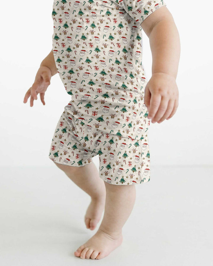 Schlafanzug-Set zweiteilig, kurze Ärmel, kurze Hose, Bambus