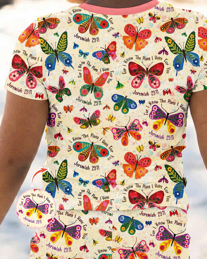 Zweiteiliges, kurzärmliges Pyjama-Set mit Marienkäfern