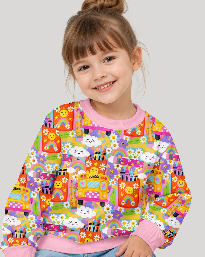 Retro Happy Classroom Bamboo Crewneck Sweatshirt