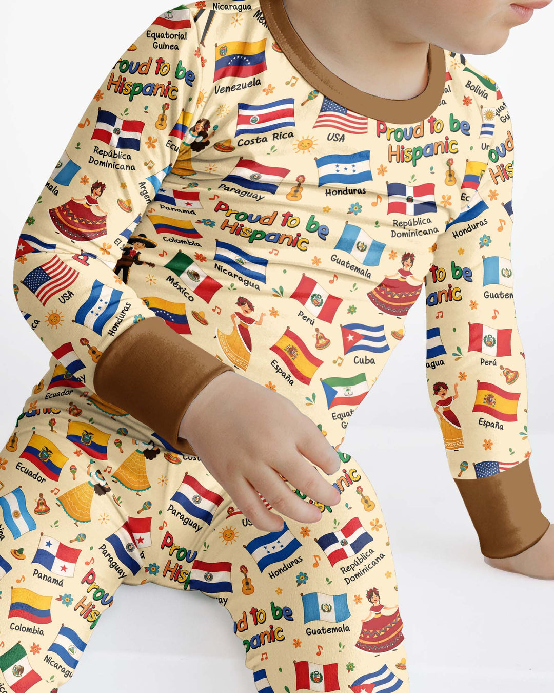 Proud To Be Hispanic Bamboo Two Piece Long Sleeve Pajama Set
