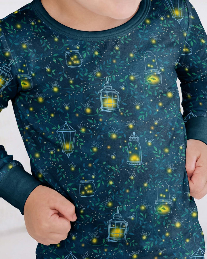 Zweiteiliges Langarm-Pyjama-Set mit Sommerfrüchten