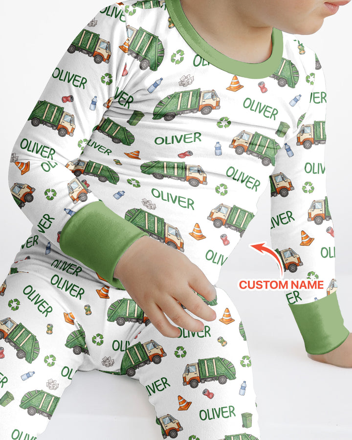 Zweiteiliges Langarm-Pyjama-Set mit Sommerfrüchten