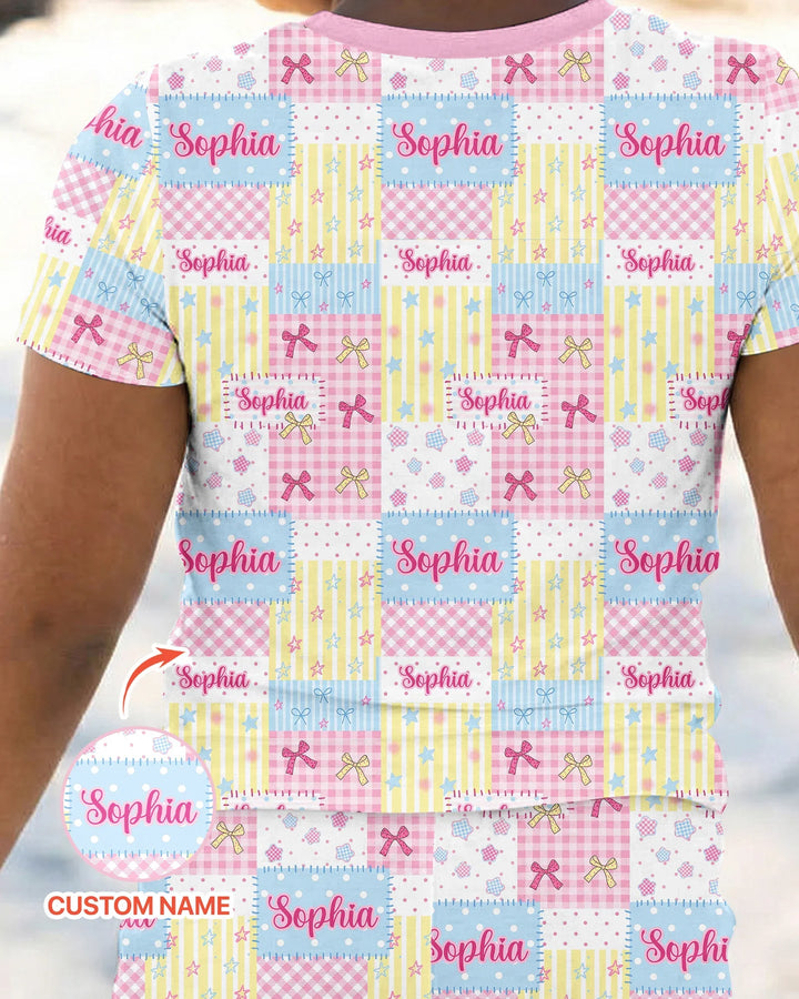 Zweiteiliges, kurzärmliges Pyjama-Set mit Marienkäfern