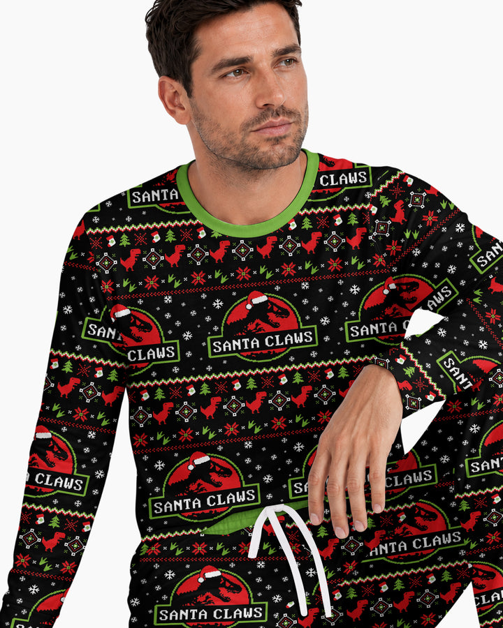Santa Claws Christmas Bamboo Men's Pajama Set