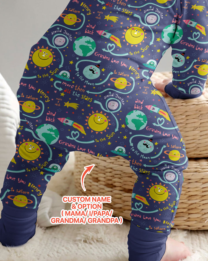 Love to the Moon and Back  Bamboo Convertible Zippy