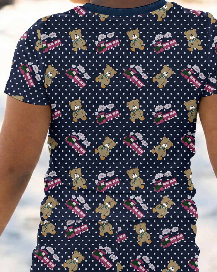 Zweiteiliges, kurzärmliges Pyjama-Set mit Marienkäfern