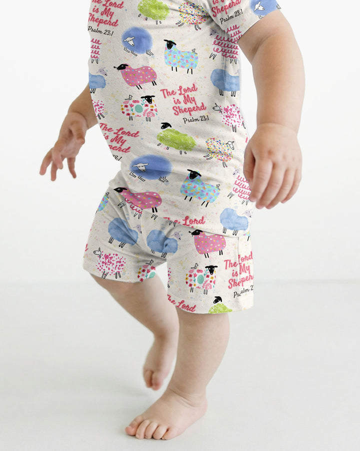 Schlafanzug-Set zweiteilig, kurze Ärmel, kurze Hose, Bambus