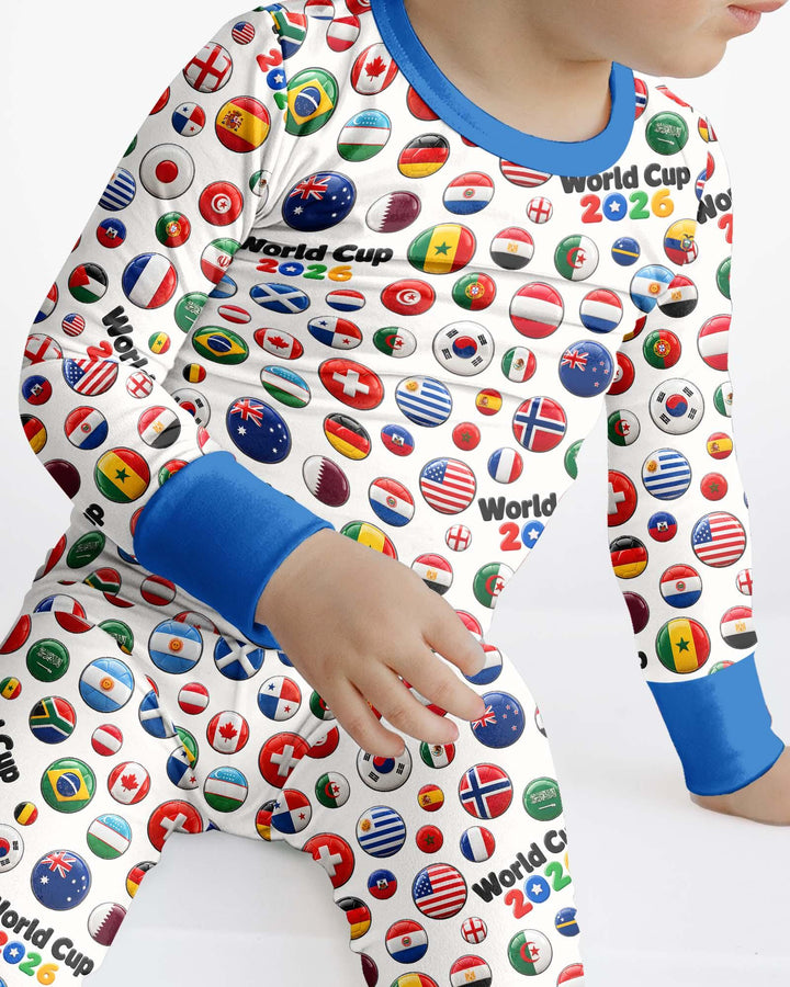 Zweiteiliges Langarm-Pyjama-Set mit Sommerfrüchten