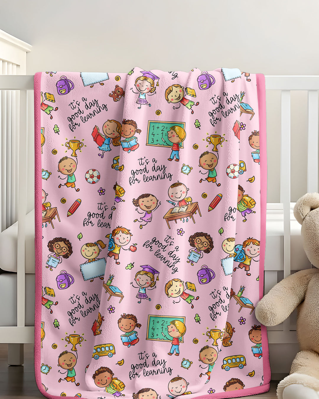 Little Learners Adventure Bamboo Blanket