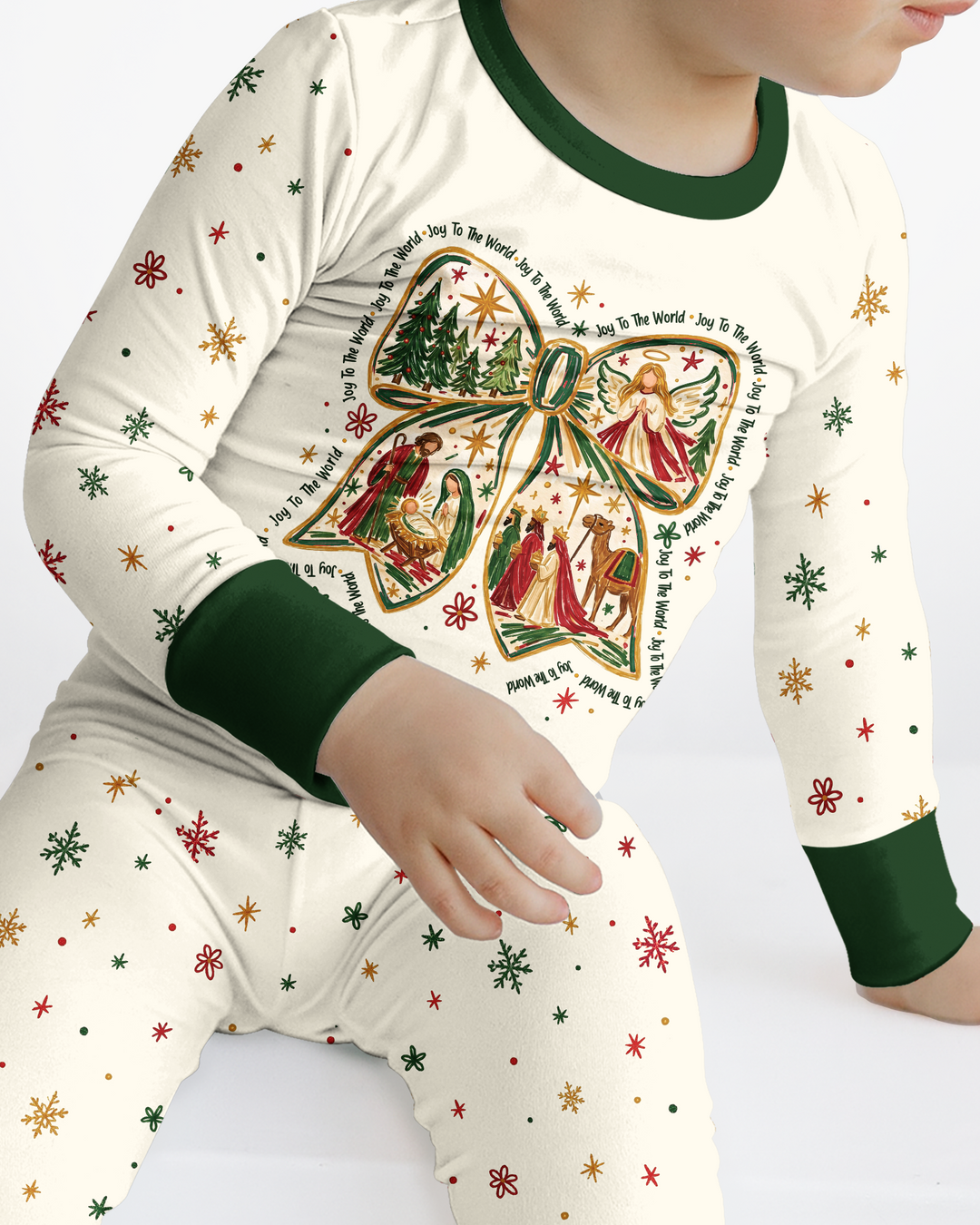 Joy To The World  Bamboo Two Piece Long Sleeve Pajama Set