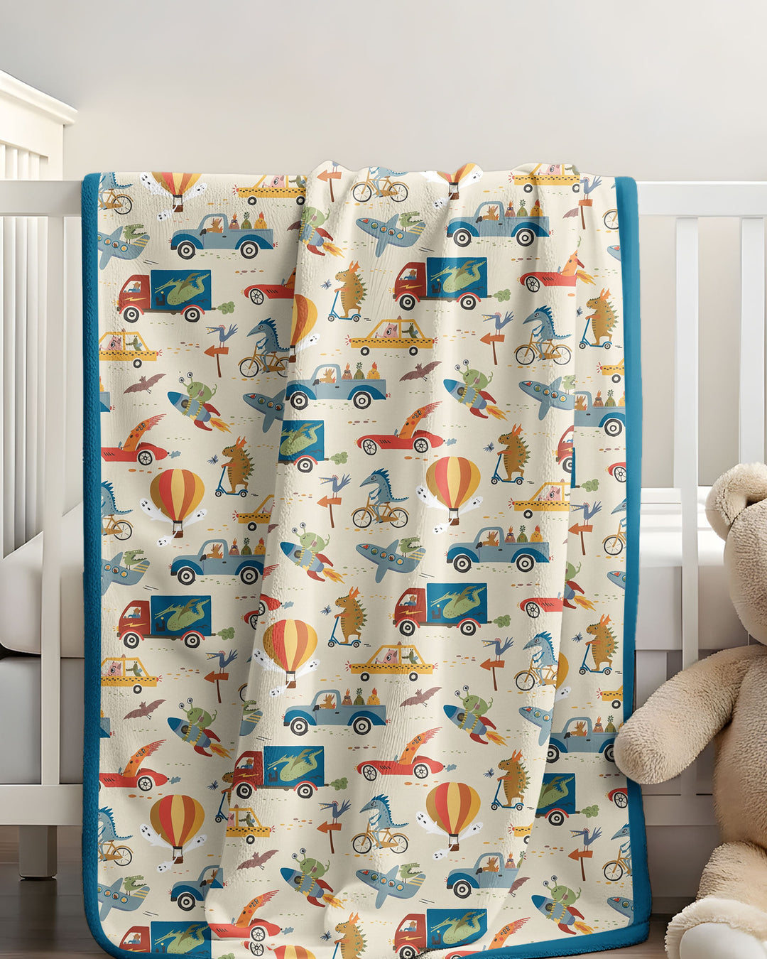 Monsters on the Move Bamboo Blanket