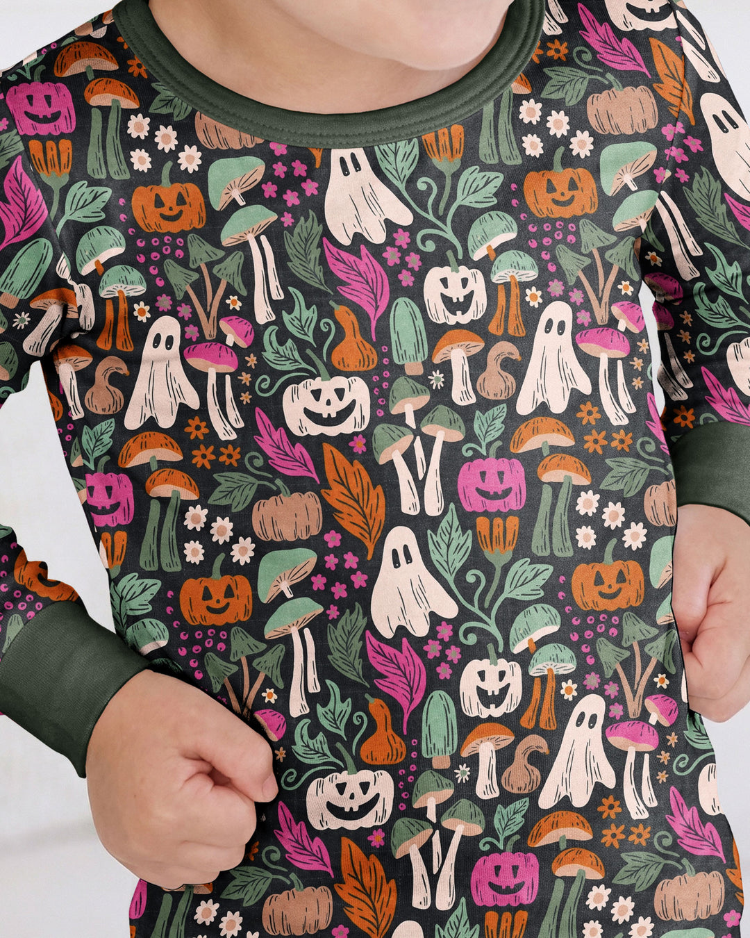 Dark Pumpkin Zona Bamboo Two Piece Long Sleeve Pajama Set
