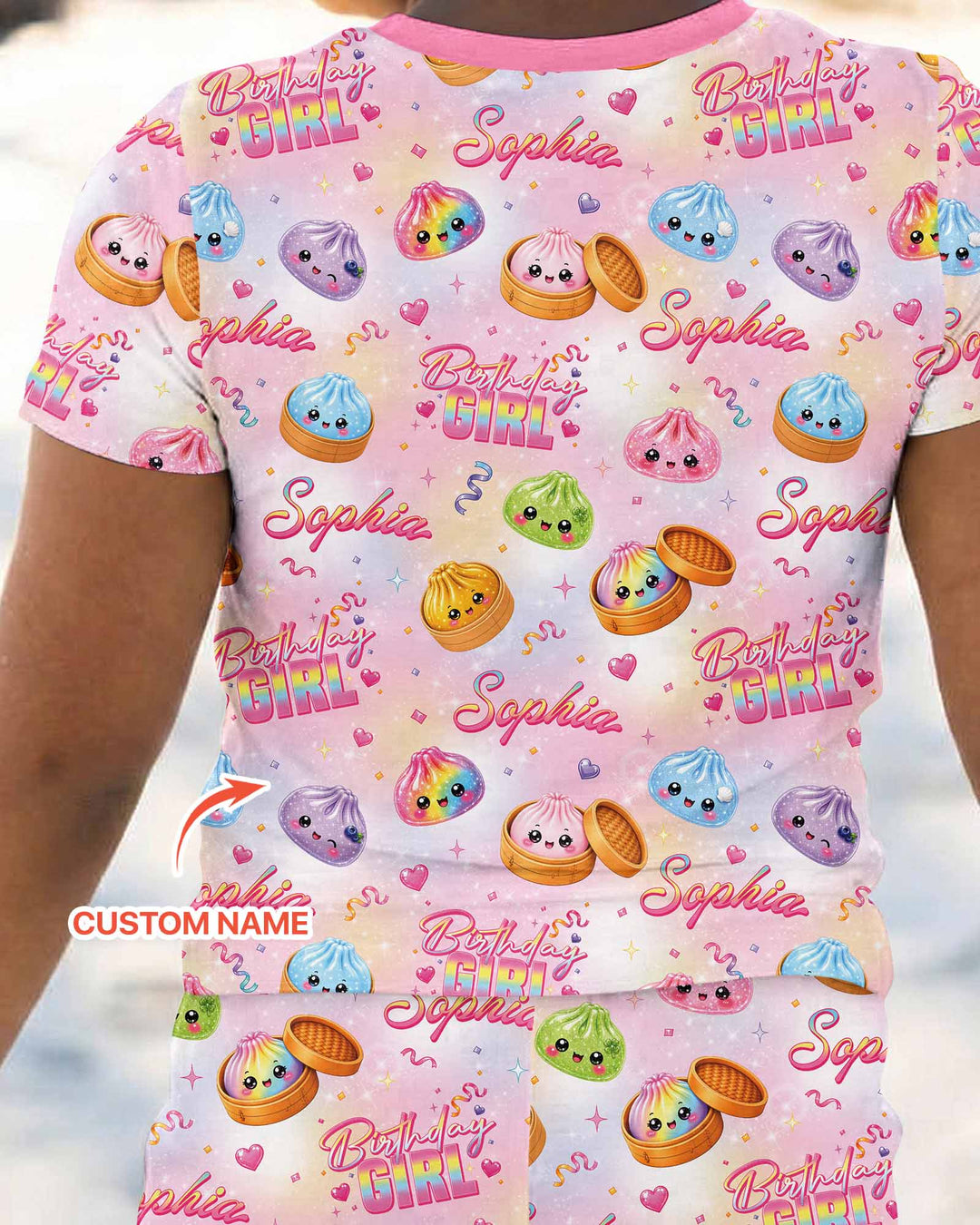 Zweiteiliges, kurzärmliges Pyjama-Set mit Marienkäfern