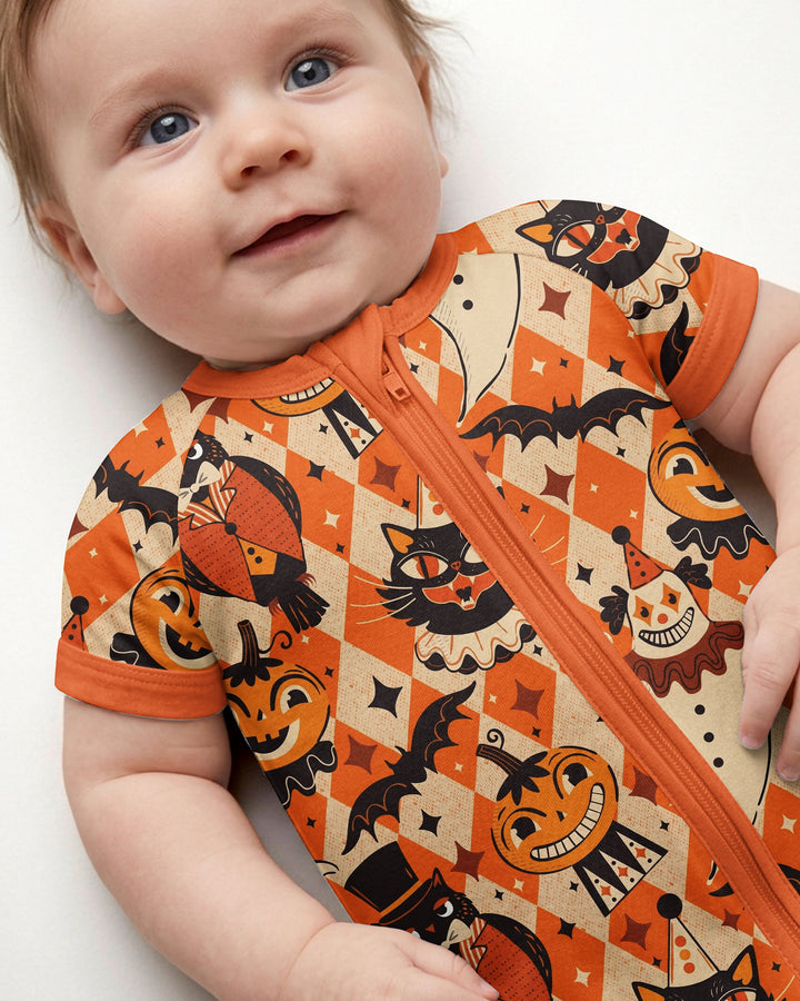 Vintage Halloween Carnival Bamboo Shorty Zippy