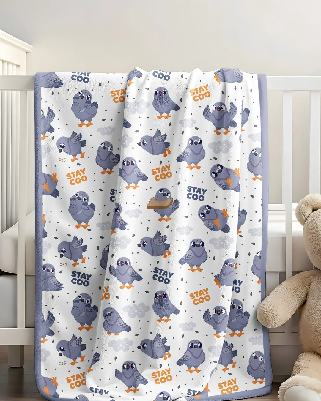 Pigeon Stay Coo Bamboo Blanket