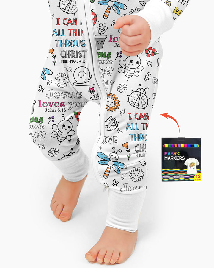 Joyful Garden Bible Verse Colorable Bamboo Convertible Zippy