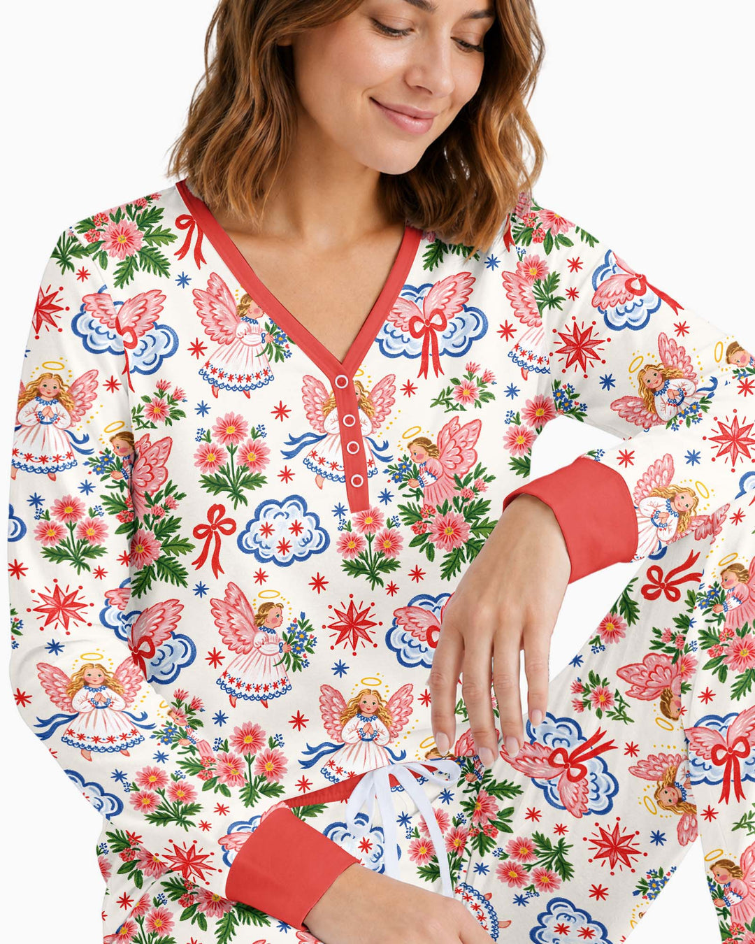 Angel Christmas Bamboo Women Pajama Set