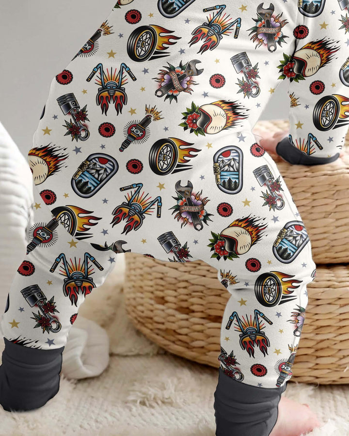 Gerippte Babykleidung mit individuellem Foto - Weich &amp; Skizzenhaft