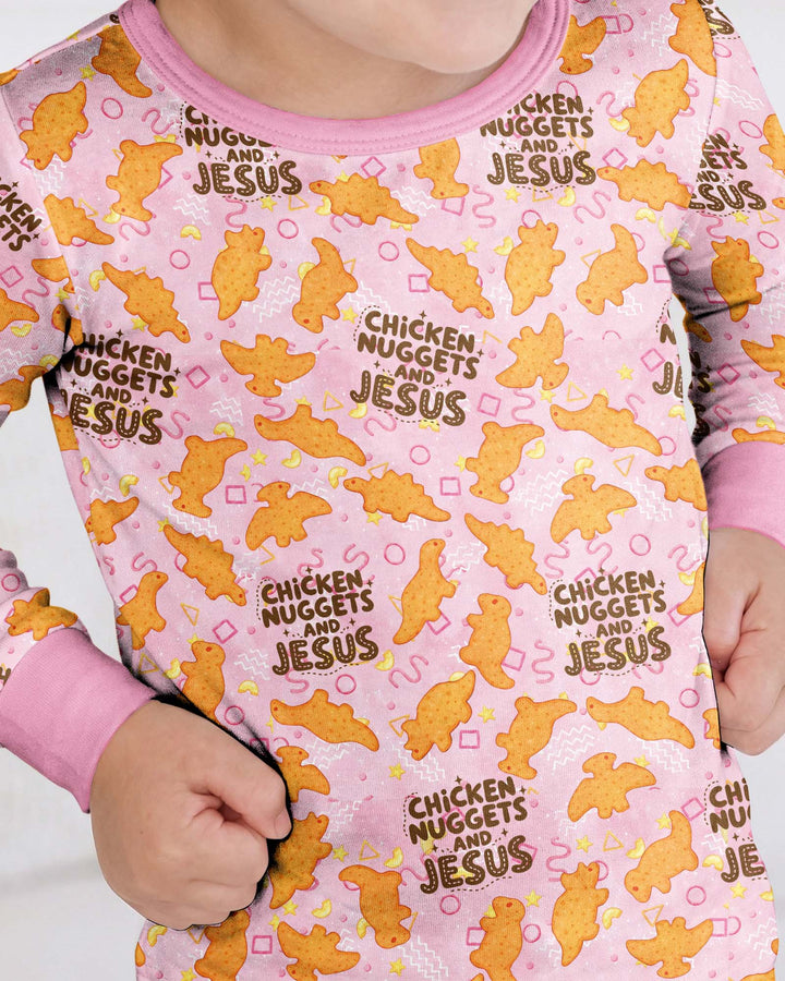 Zweiteiliges Langarm-Pyjama-Set mit Sommerfrüchten