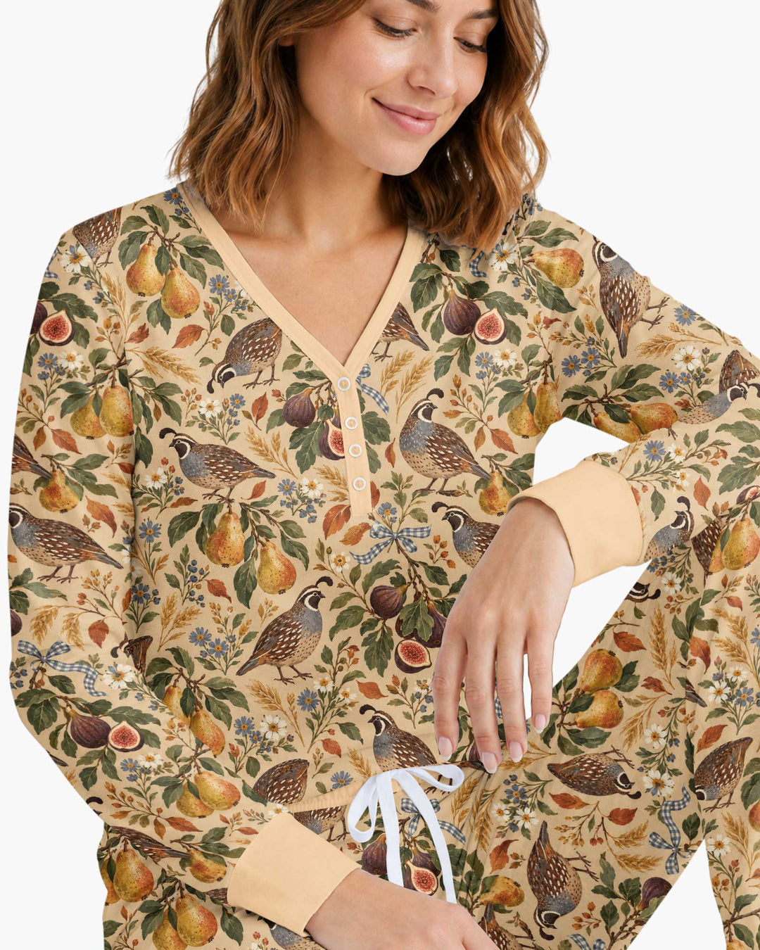 Quail & Pears Bamboo Women Pajama Set
