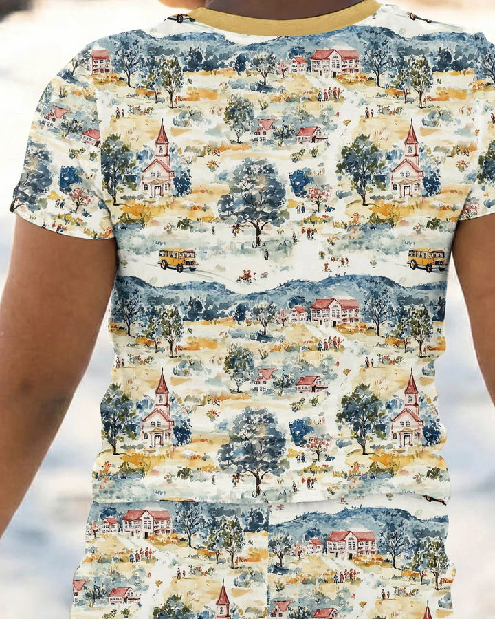 Zweiteiliges, kurzärmliges Pyjama-Set mit Marienkäfern