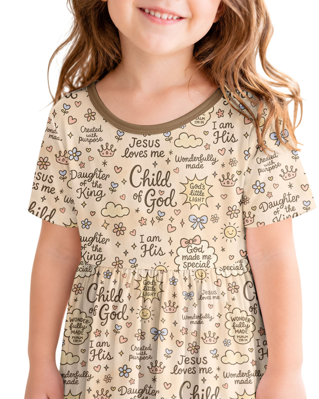 Child Of God Jesus Loves Me Bamboo Twirl Dress