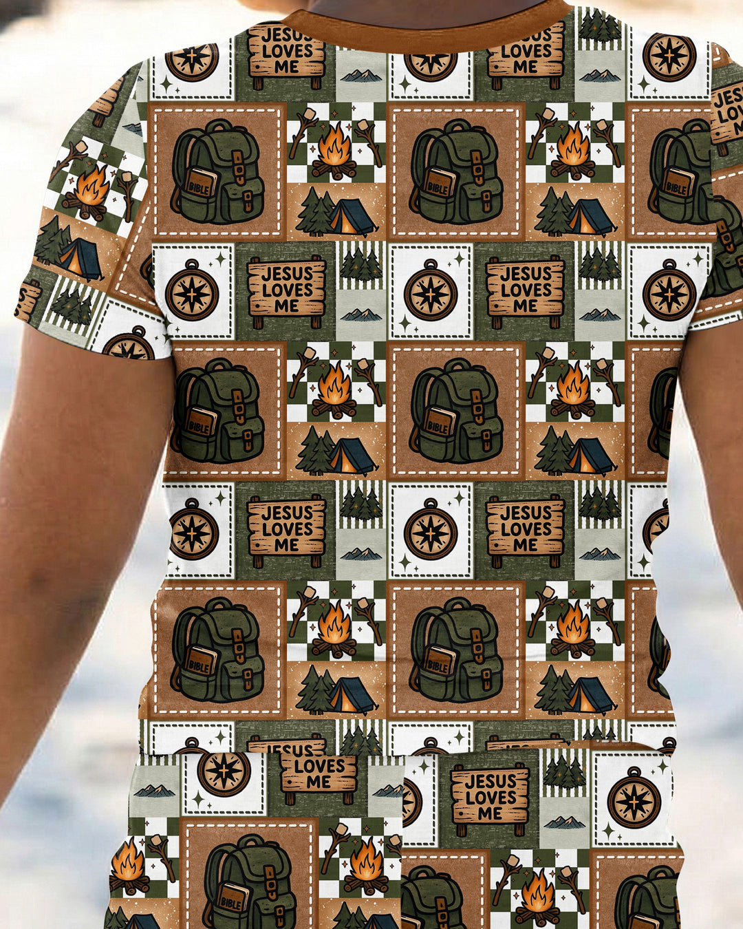 Zweiteiliges, kurzärmliges Pyjama-Set mit Marienkäfern
