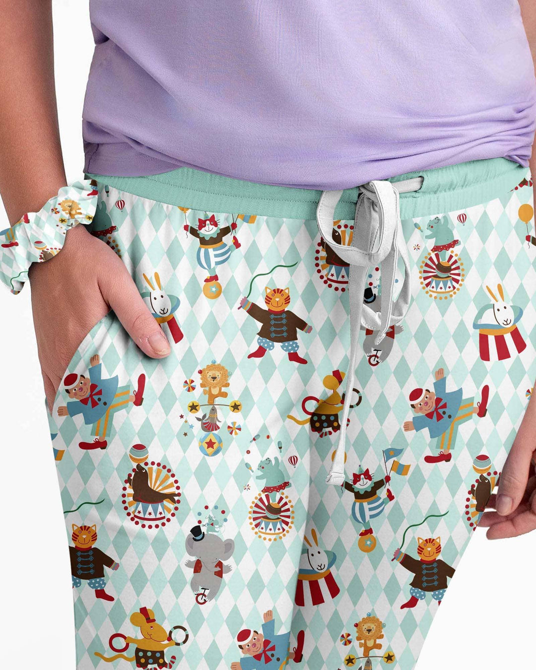 Circus-Tier-Bambus-Damen-Pyjama-Set
