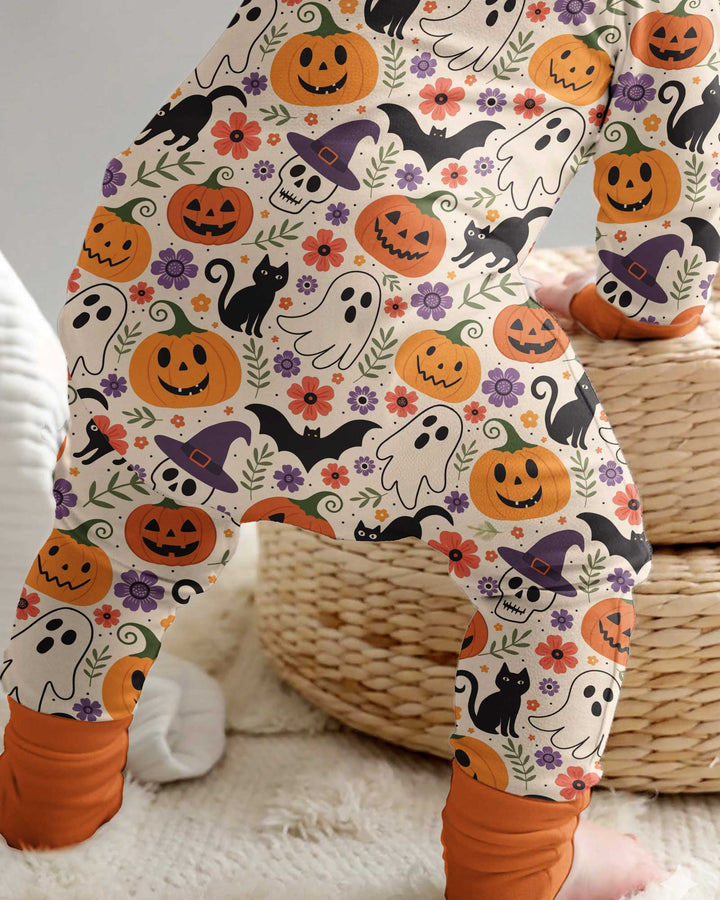 Spooky Halloween Floral Delight Bamboo Convertible Zippy
