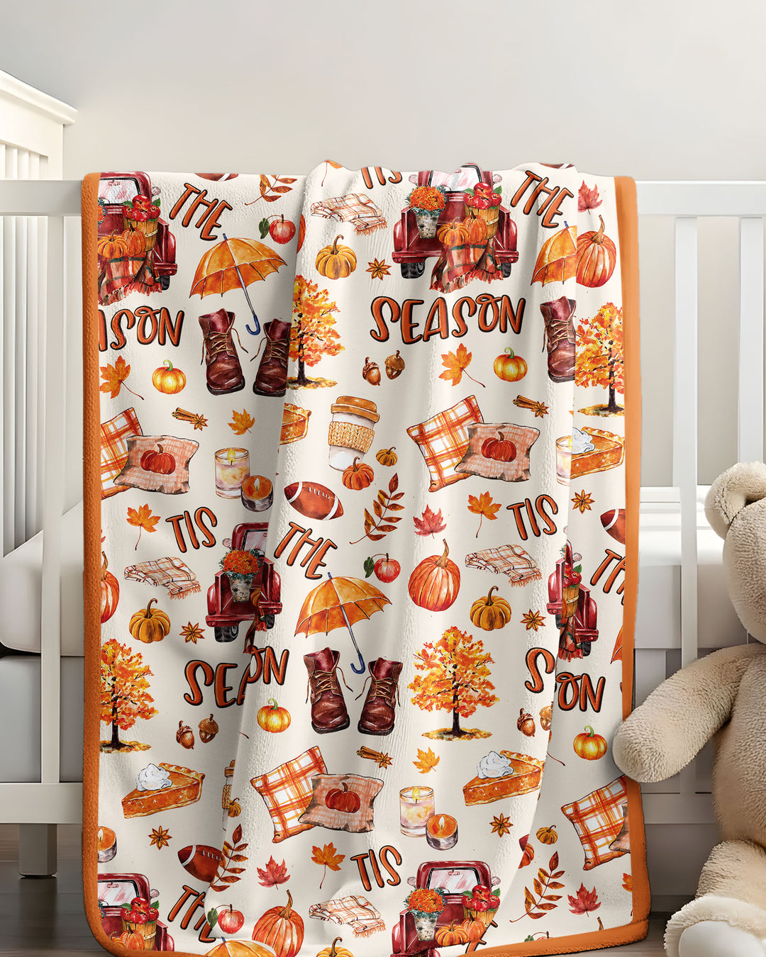 Fall Tis the Season Bamboo Blanket