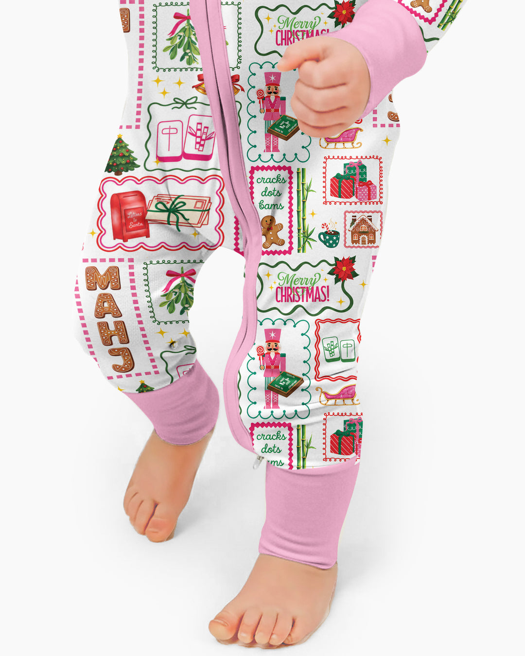 Preppy Christmas Mahjong Bamboo Convertible Zippy
