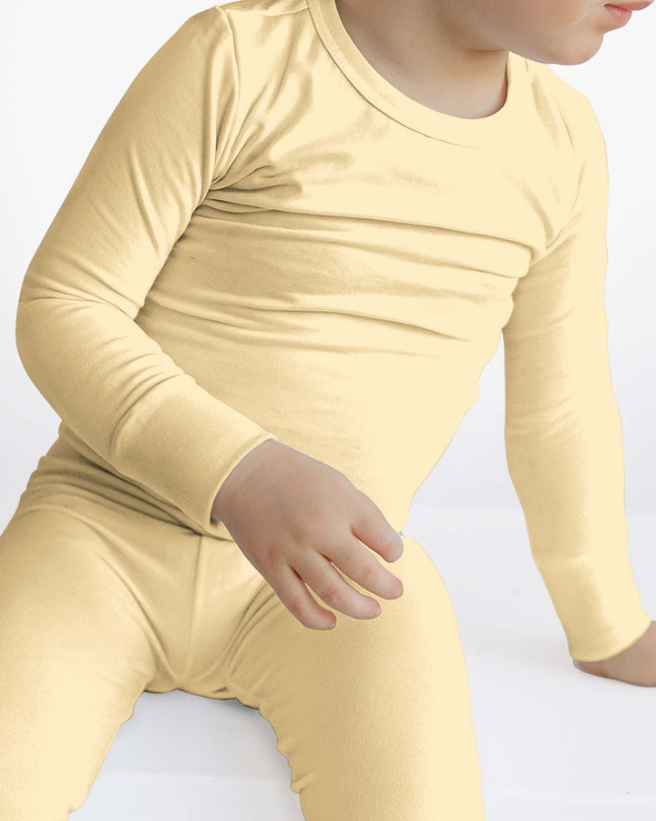Butter Yellow Bamboo Two Piece Pajama Set