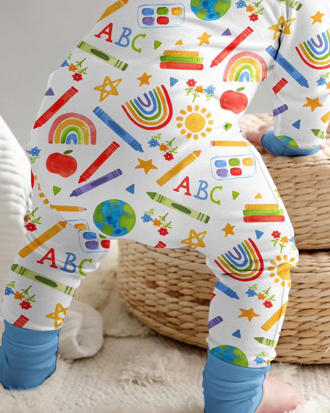 Gerippte Babykleidung mit individuellem Foto - Weich &amp; Skizzenhaft