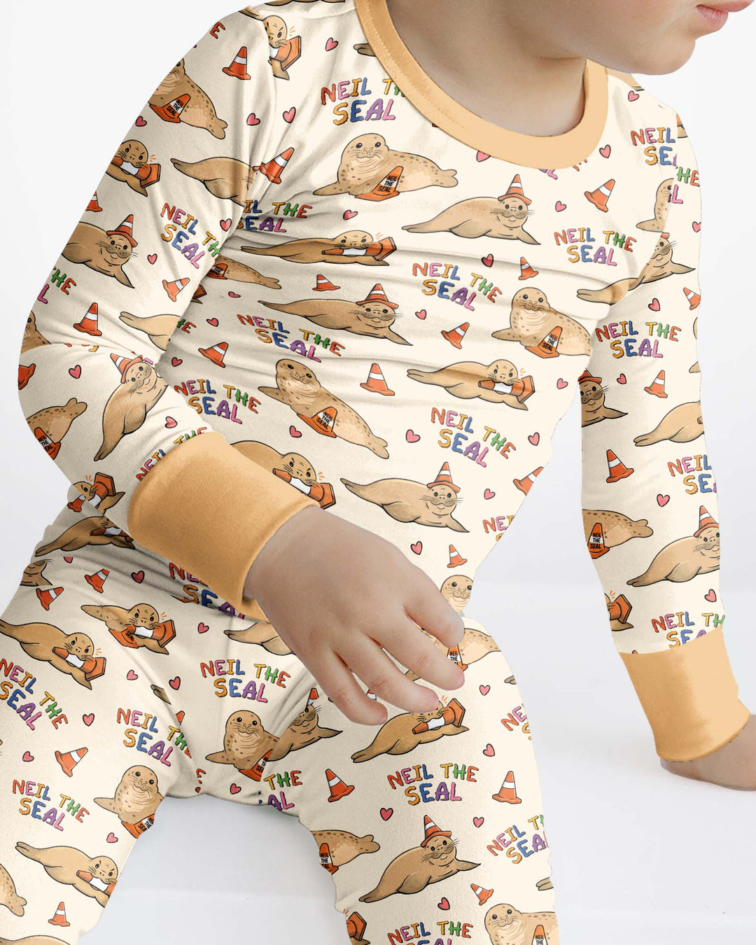 Neil The Seal Bamboo Two Piece Long Sleeve Pajama Set