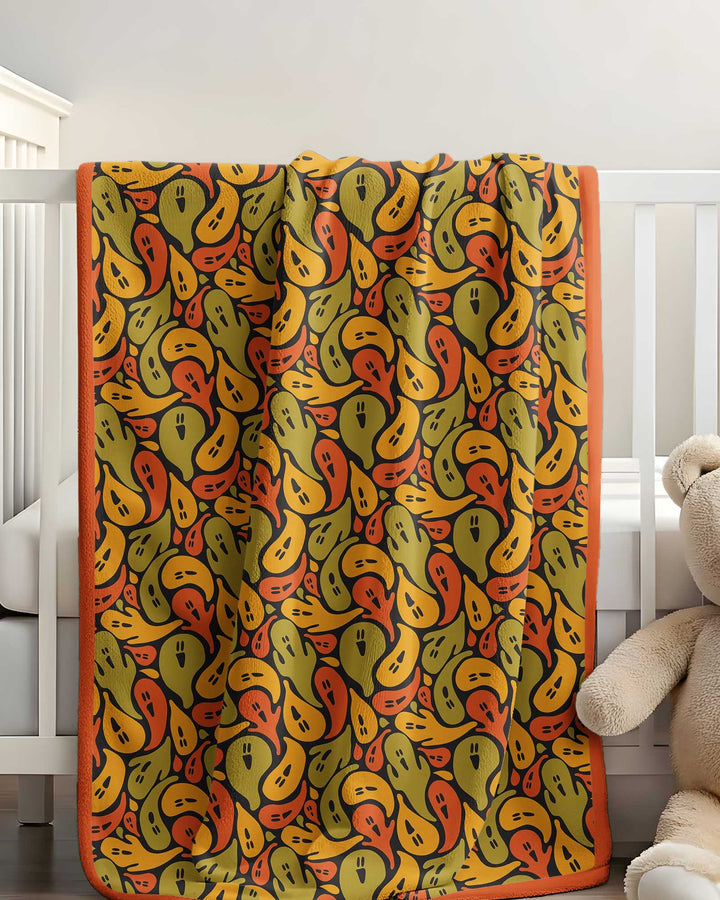 Retro Haunts & Happy Boos Bamboo Blanket