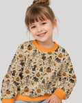 Vintage Skeleton Pumpkin Halloween Bamboo Crewneck Sweatshirt