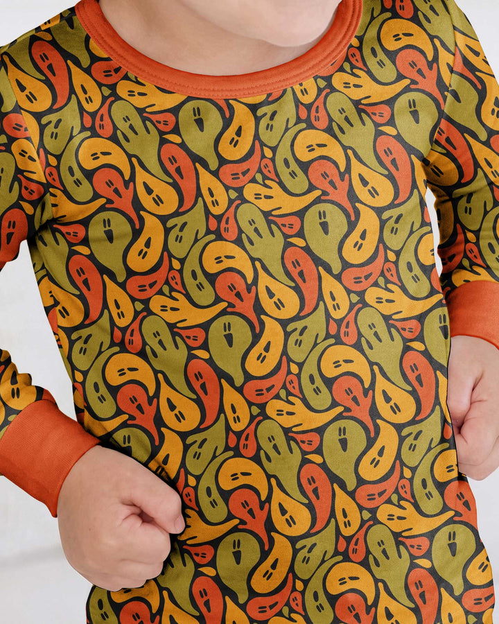 Retro Haunts & Happy Boos Bamboo Two Piece Long Sleeve Pajama Set