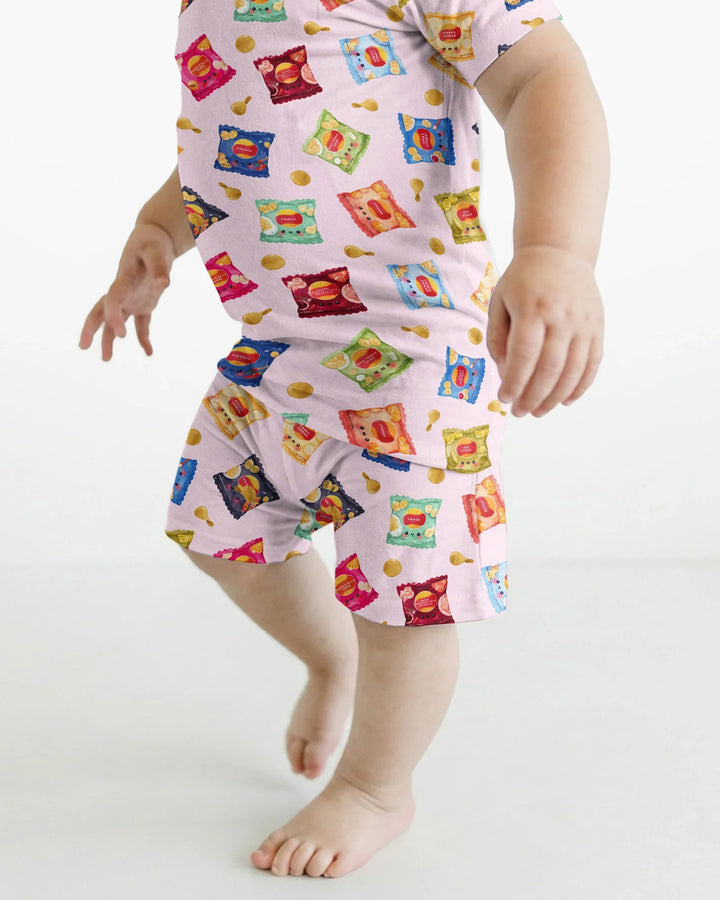 Schlafanzug-Set zweiteilig, kurze Ärmel, kurze Hose, Bambus