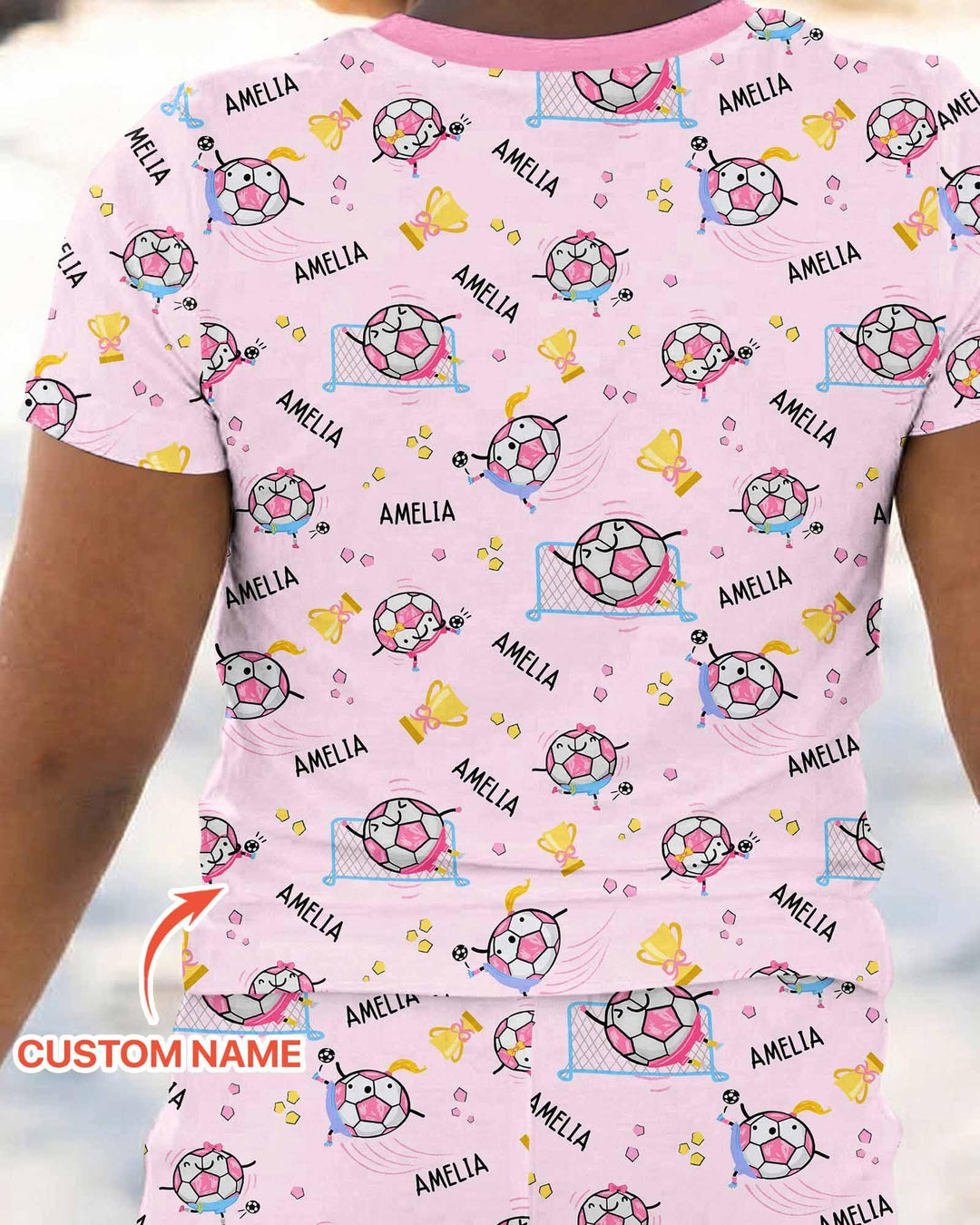Zweiteiliges, kurzärmliges Pyjama-Set mit Marienkäfern