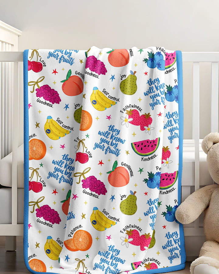 They Will Know You By Your Fruits Bamboo Blanket