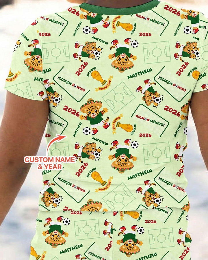 Zweiteiliges, kurzärmliges Pyjama-Set mit Marienkäfern