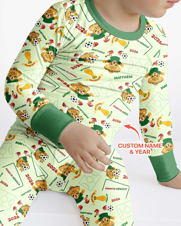 Zweiteiliges Langarm-Pyjama-Set mit Sommerfrüchten
