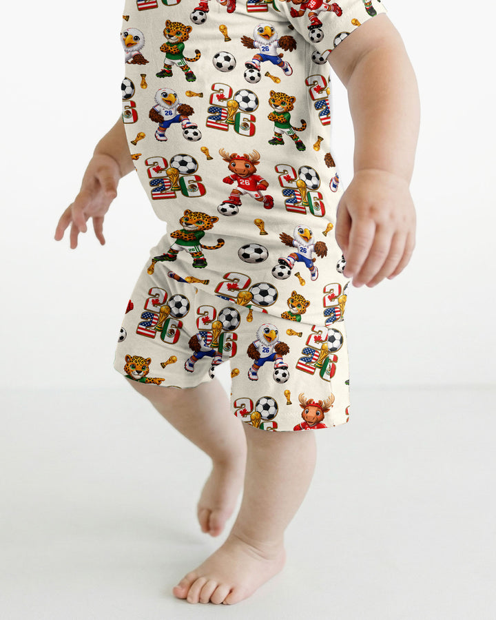 Schlafanzug-Set zweiteilig, kurze Ärmel, kurze Hose, Bambus