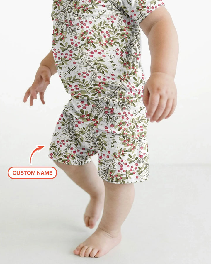 Zweiteiliges Pyjama-Set mit kurzen Ärmeln und Shorts im Sommer-Design
