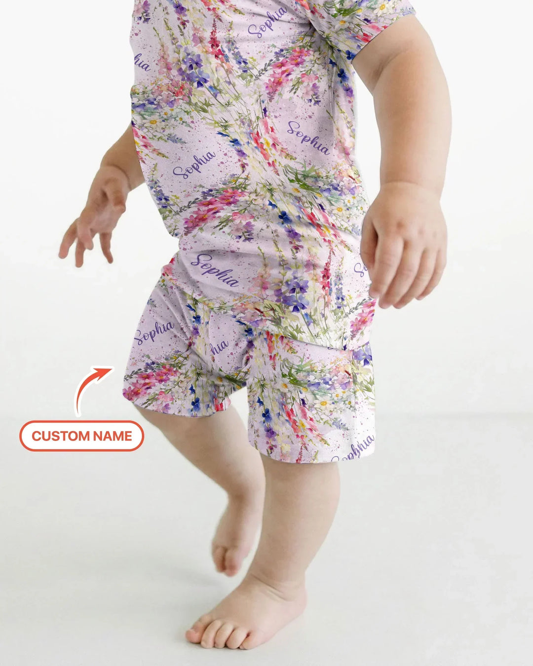 Zweiteiliges Pyjama-Set mit kurzen Ärmeln und Shorts im Sommer-Design