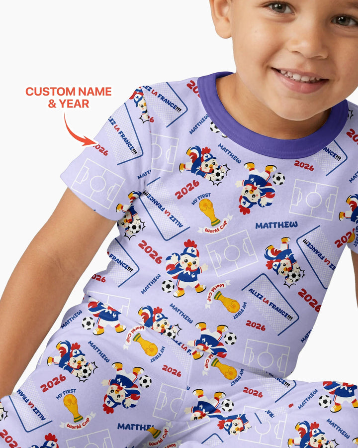 Zweiteiliges, kurzärmliges Pyjama-Set mit Marienkäfern