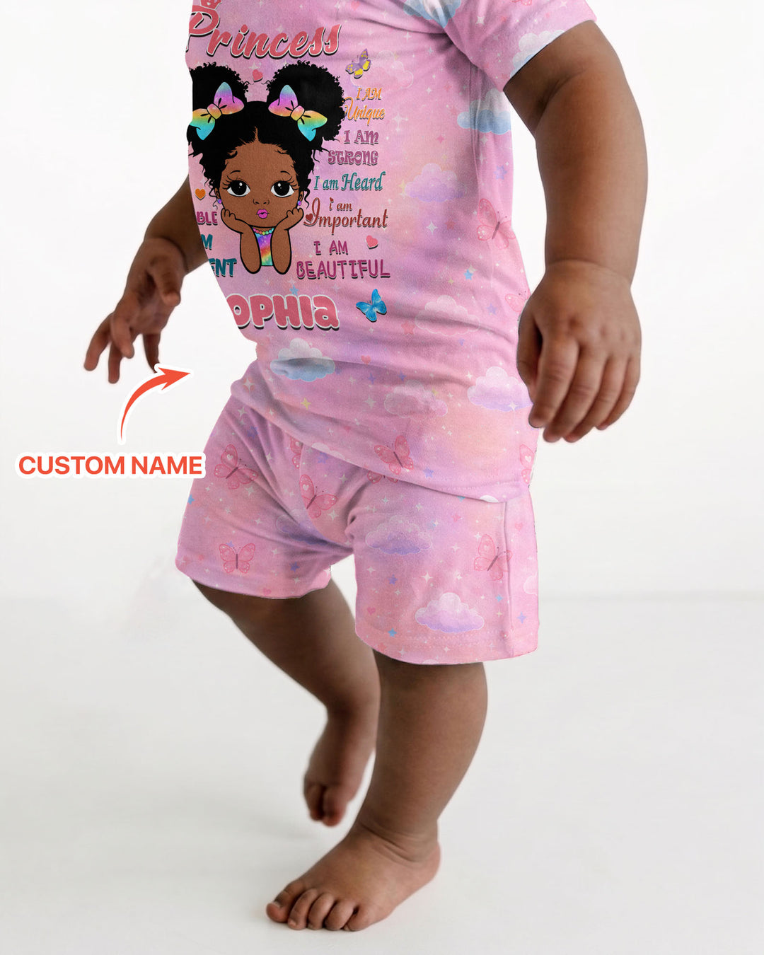 Zweiteiliges Pyjama-Set mit kurzen Ärmeln und Shorts im Sommer-Design