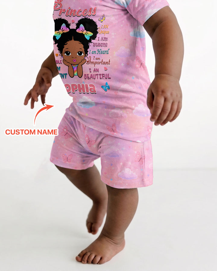 Zweiteiliges Pyjama-Set mit kurzen Ärmeln und Shorts im Sommer-Design