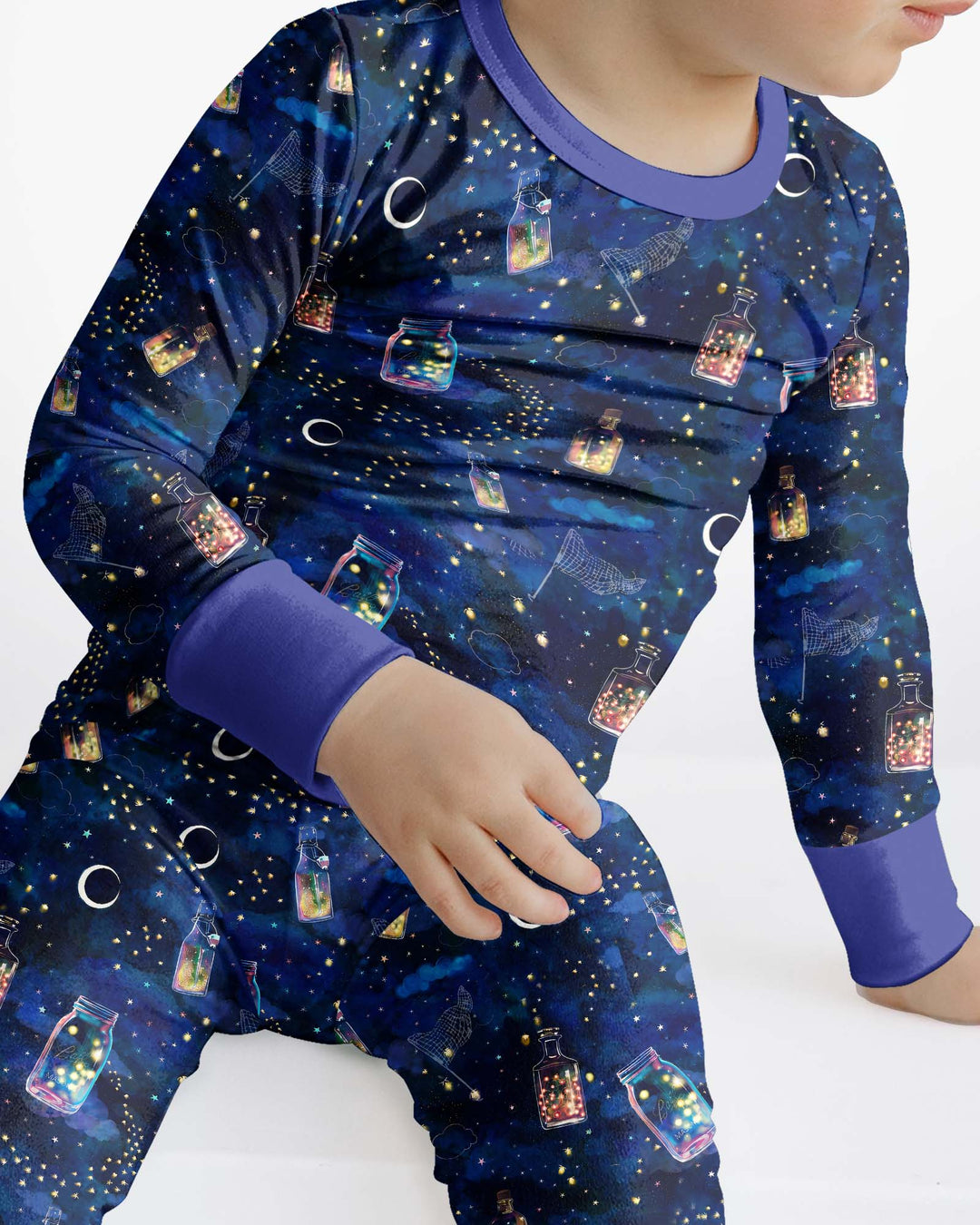 Dreamy Fireflies Bamboo Two Piece Long Sleeve Pajama Set